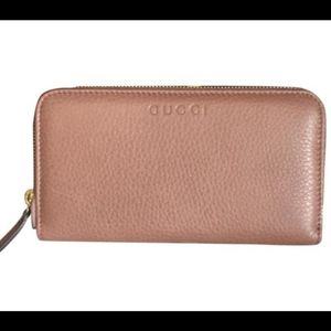 Gucci Leather Zip Around Wallet